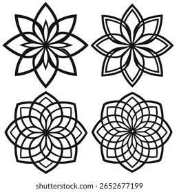 Set of vector geometric Unique illustration