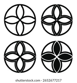 Set of vector geometric Unique illustration