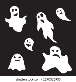 Set of vector ghosts for Halloween