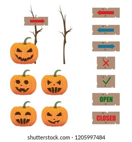 Set of vector ghosts for Halloween