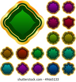 Conjunto de piedras de vidrio vectorial.