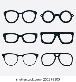 Set of Vector Glasses Frames