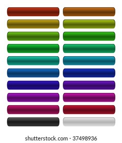 Set of vector glossy buttons