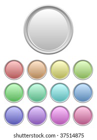 Set of vector glossy buttons