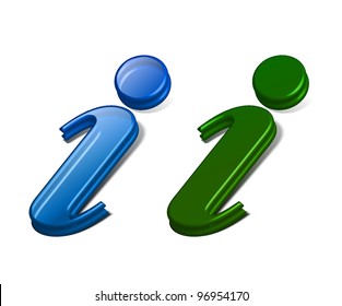 set of vector glossy information web icon design element.