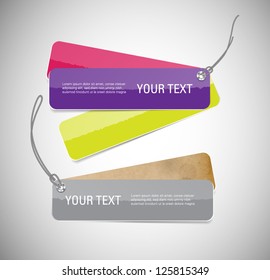 A set of vector glossy paper banners / tags