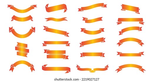 Set of vector Gold ribbon collection. Vector frame with Place for your text.