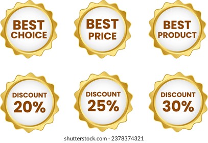 Set of vector golden sale frame badge, perfect for your label design.