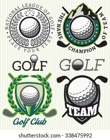 set of vector golf badges