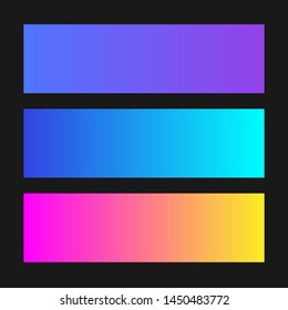 Set of vector gradient banners.