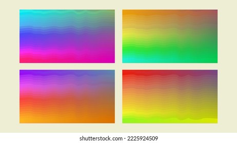 Set of vector gradients in colorful. For covers, wallpapers, branding and other projects.