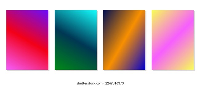 Set of vector grainy gradients in pastel colors. For covers, wallpapers, branding and other projects. You can use a grainy texture for any of the gradients.
