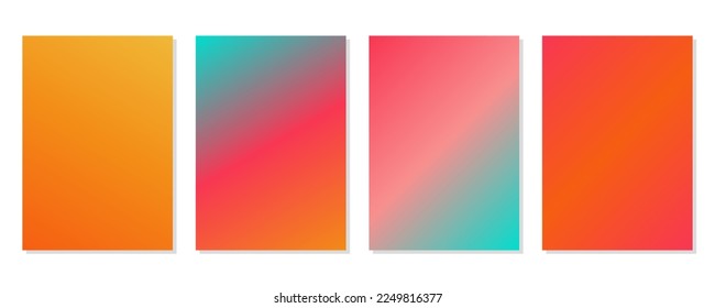 Conjunto de gradientes de grano vectorial en colores pastel. Para cubiertas, fondos de pantalla, marca y otros proyectos. Puede utilizar una textura granulada para cualquiera de los gradientes.