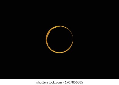 Set of vector graphic circle frames. Vector floral vintage frame on a black background.