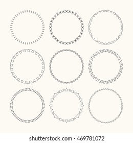 Set Vector Graphic Circle Frames Design Stock Vector (Royalty Free ...