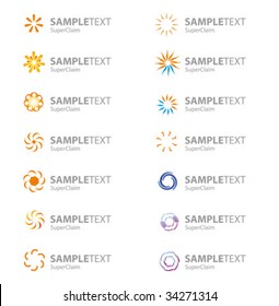Set of vector graphic elements