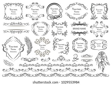 Set of vector graphic elements for design