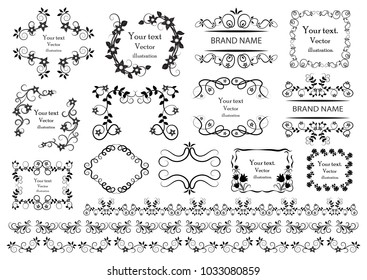 Set of vector graphic elements for design