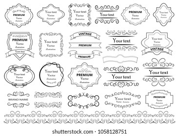 Set of vector graphic elements for design