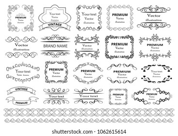 Set of vector graphic elements for design