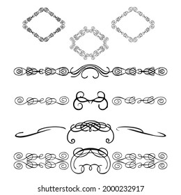 Set of vector graphic elements for design
