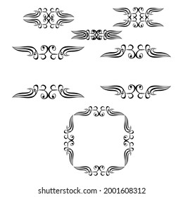 Set of vector graphic elements for design