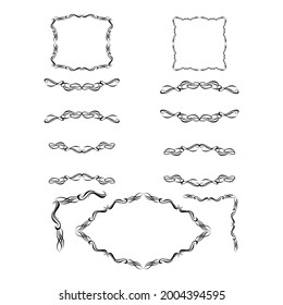 Set of vector graphic elements for design