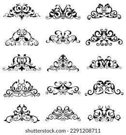 Set of vector graphic elements for design.