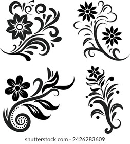 Set of vector graphic elements for design, vector decorative elements for design