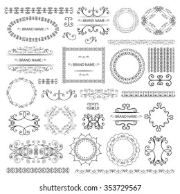 Set of vector graphic elements for design
