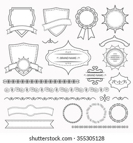 Set of vector graphic elements for design