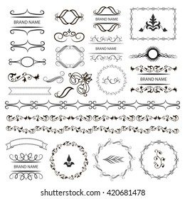 Set of vector graphic elements for design