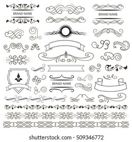 Set of vector graphic elements for design