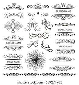 Set of vector graphic elements for design