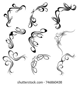 Set of vector graphic elements for design