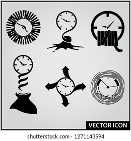 set of vector graphic icons of business sport and leisure time