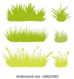 Set of vector grass