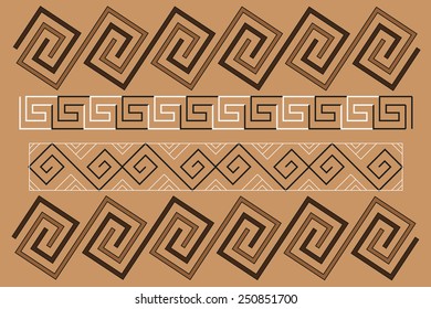 Set of vector greek ornaments