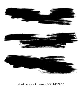 Set of vector grunge background. Vector brush strokes