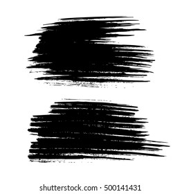 Set of vector grunge background. Vector brush strokes