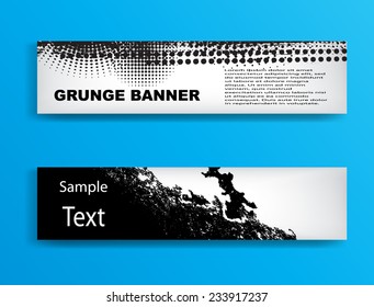Set of Vector Grunge Banner