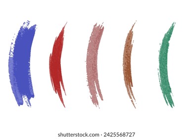 Conjunto de trazos de pincel de grunge vectorial