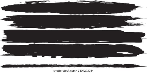 A set of vector grunge brushes. Abstract black spots on white background. Templates for inserting text