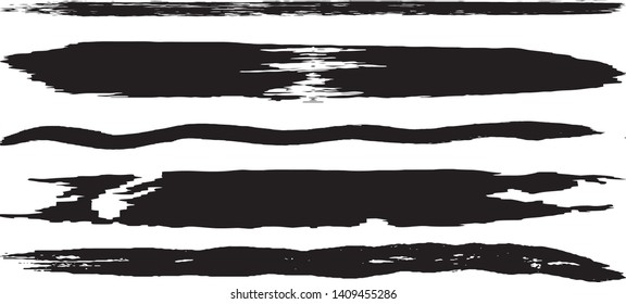 A set of vector grunge brushes. Abstract black spots on white background. Templates for inserting text
