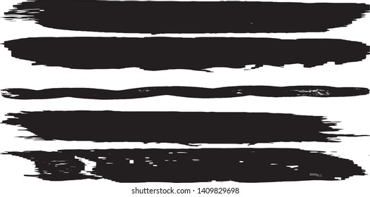 A set of vector grunge brushes. Abstract black spots on white background. Templates for inserting text
