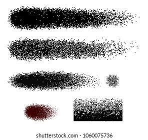 A set of vector grunge brushes. Isolated on a white background.