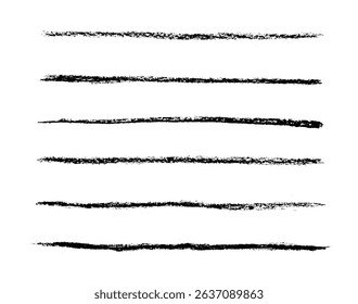 Set of vector grunge brushes on black colour