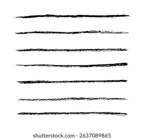Set of vector grunge brushes on black colour