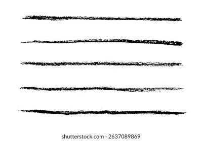 Set of vector grunge brushes on black colour