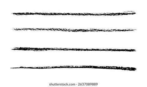 Set of vector grunge brushes on black colour